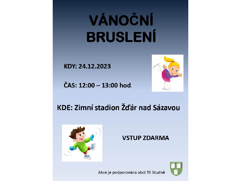 Vánoční bruslení 24.12. 2023